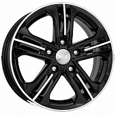K&K Trinity 6x15 5*112 ET47 DIA57.1 Алмаз черный Литой